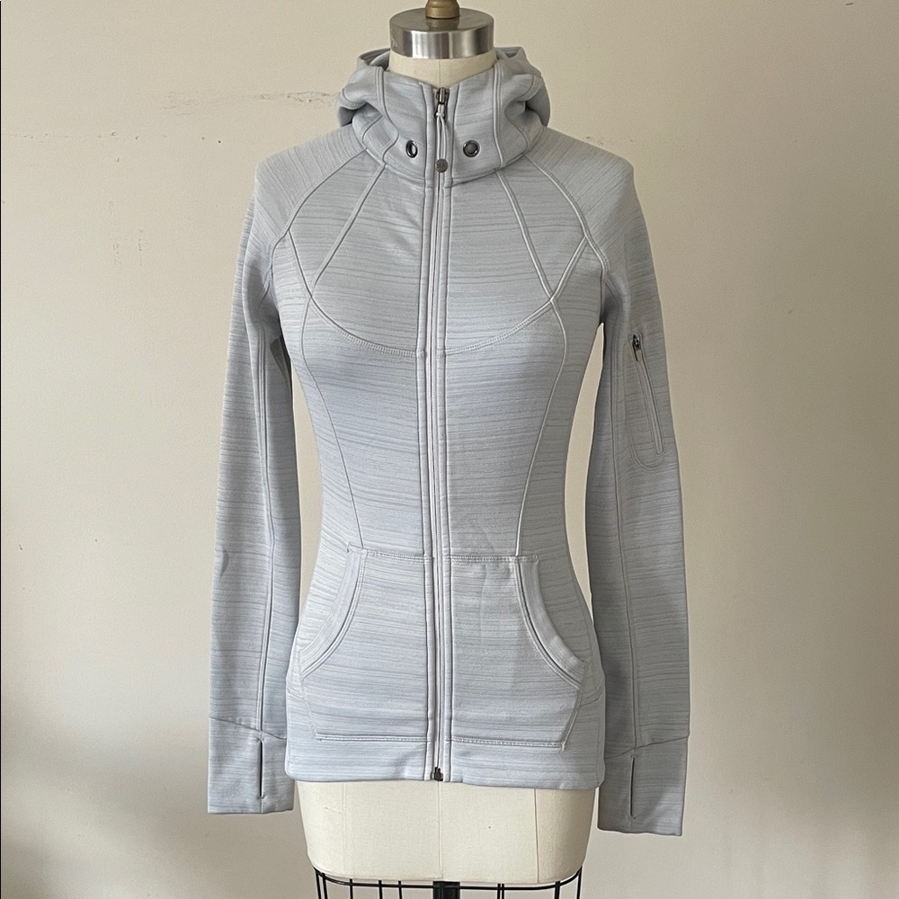 Athleta Light Gray Hoodie Sweatshirt